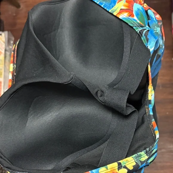 Floral Black Women's One Piece Swimsuit - Picture 4 of 5